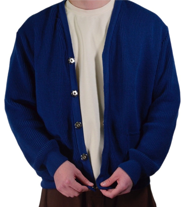 WYNflair Adaptive Cardigan – Royal Blue | Easy Button Sweater for Disabilities, Limited Mobility & Arthritis – Inclusive Fashion with Accessible Design