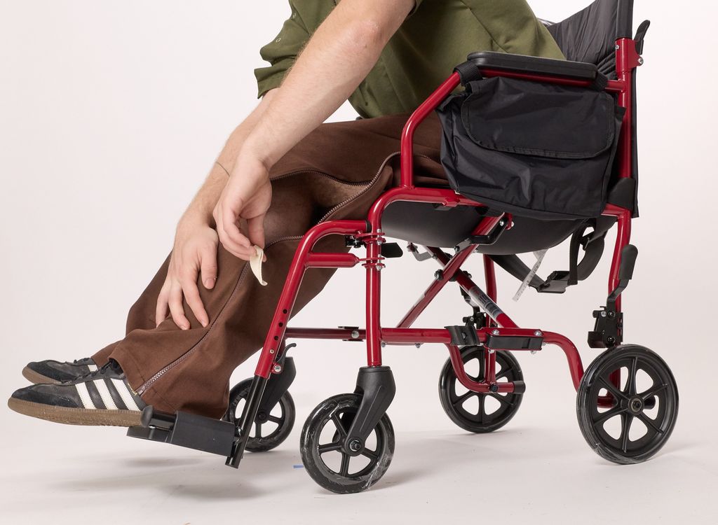 WYNflair Adaptive Pants for Disabilities & Injuries – Easy Access Wheelchair-Friendly Pants with Full Side Zippers & Velcro Waist – Unisex, Comfortable, Brown