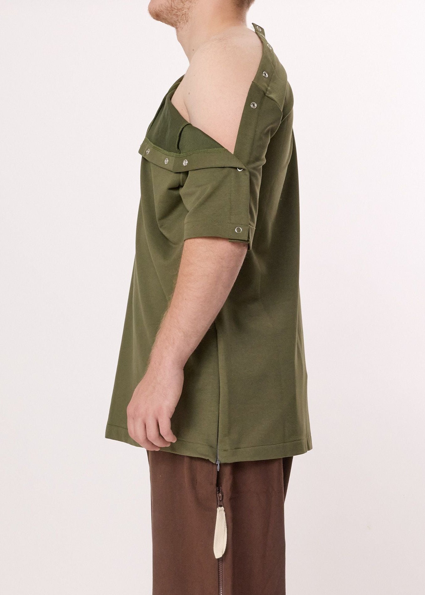 Adaptive Unisex Shirt in Forest Green -  Inclusive, Accessible, Effortlessly Cool